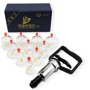 HANSOL Plastic Cupping Set, 10 Cups with Pump