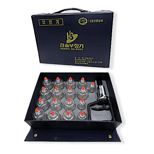 HANSOL Plastic Cupping Set, 17 Cups with Pump