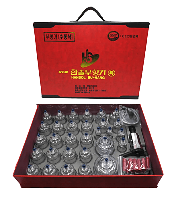 HANSOL Plastic Cupping Set, 30 Cups with Pump